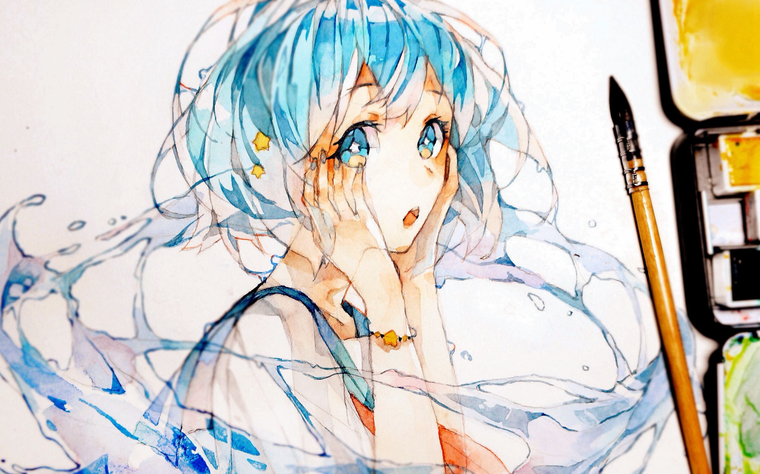 水彩水手服的精髓在于水呀用水来画水小熊绅士