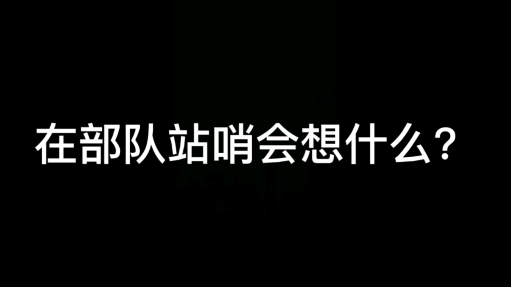 [图]兵哥站哨的时候会想什么？