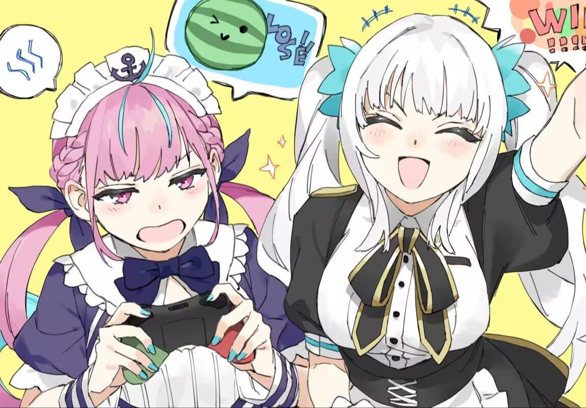 【meaqua全熟】和怪兽一起线下合成大咩夸【湊あくあ/神楽めあ】