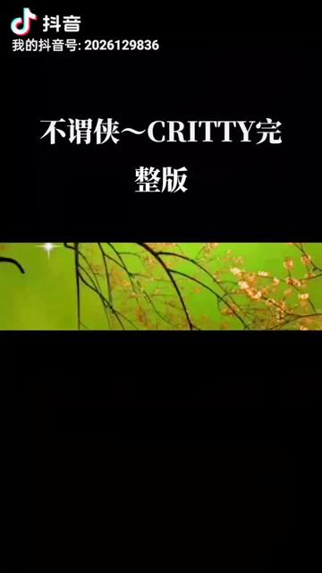 不谓侠~CRITTY完整版哔哩哔哩bilibili