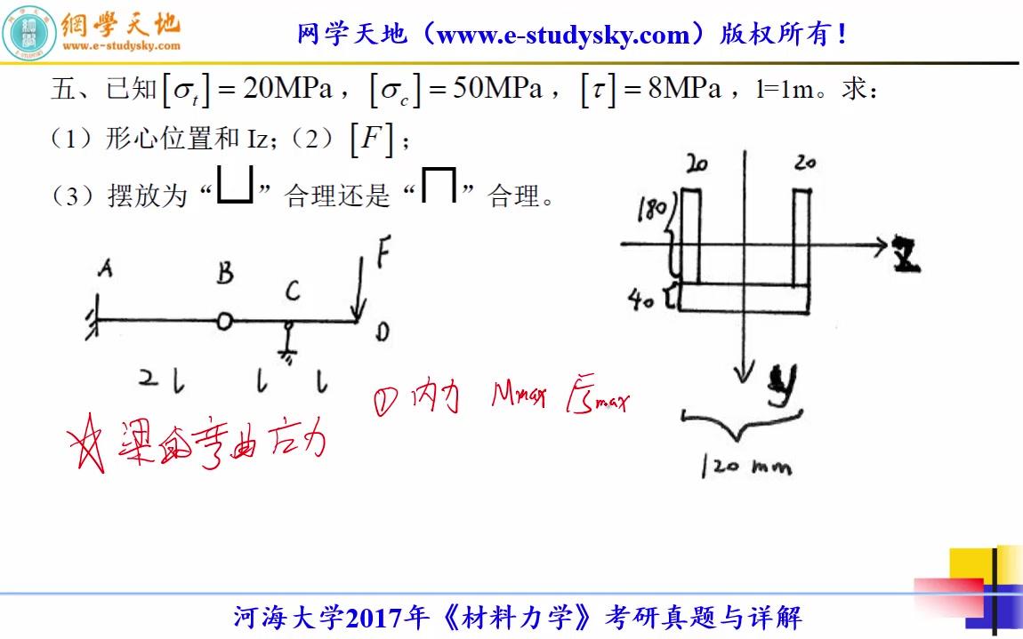 [图]河海大学813材料力学考研真题答案与详解