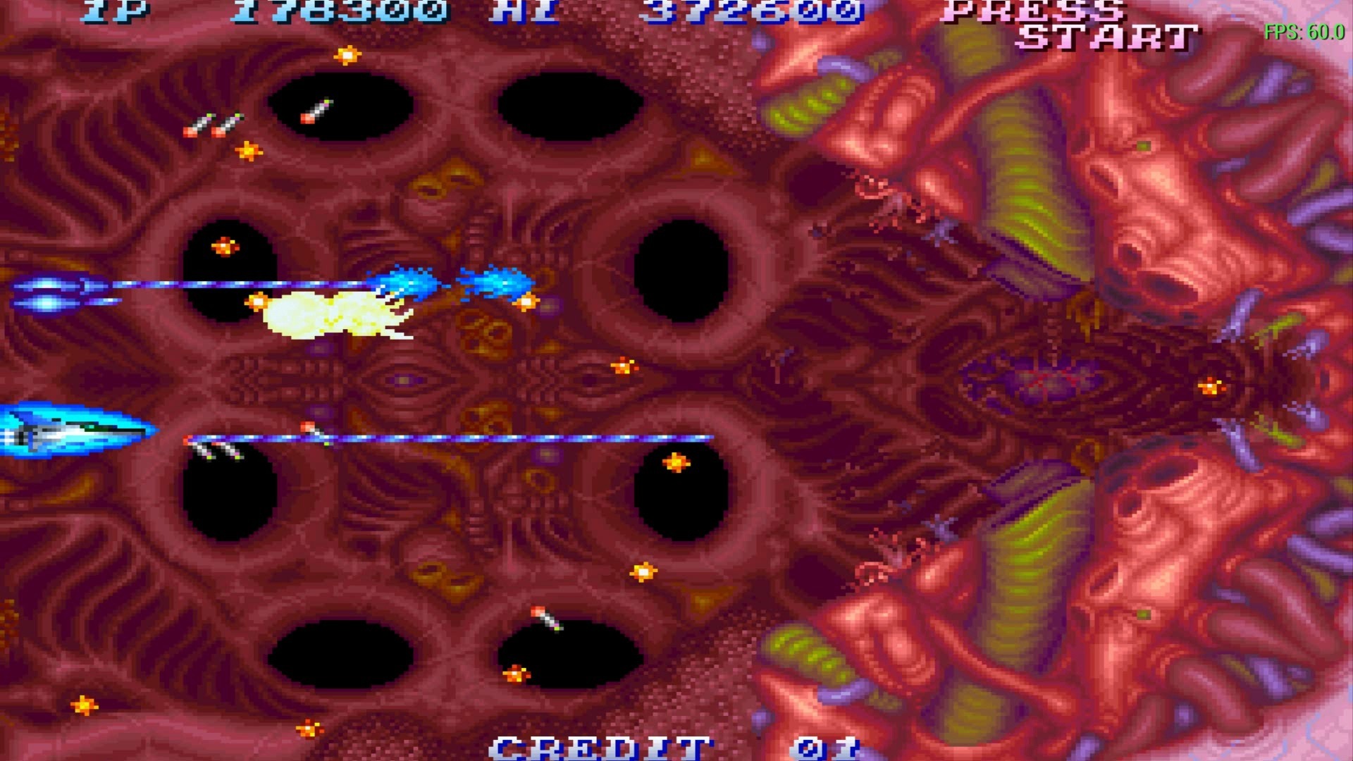 psp版美化游戏 沙罗曼蛇携带版 2代 一周目流程 1p vic viper通关欣赏