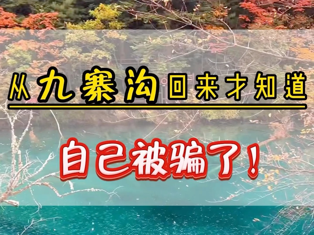 从九寨沟回来才知道自己被骗了,九寨沟根本不是网上说的那样,熬夜给大家整理了几个注意事项,希望能够帮到您#九寨沟旅游攻略 #四川旅游推荐 #九寨沟...