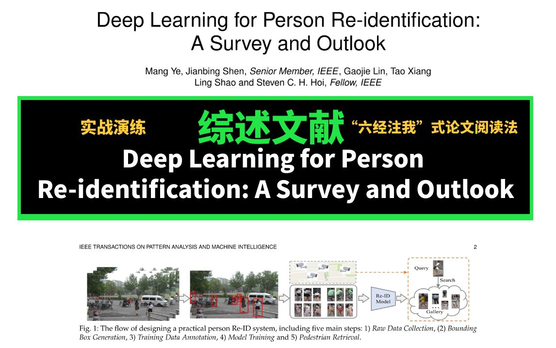 “六经注我”式论文阅读法丨综述Deep Learning for Person Reidentification: A Survey and Outlook哔哩哔哩bilibili