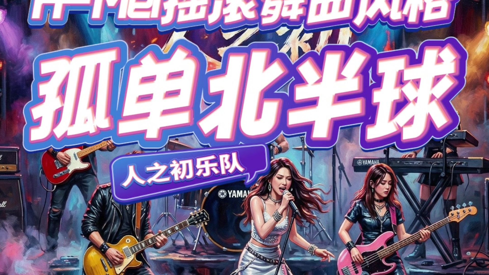 用摇滚舞曲风格打开《孤单北半球》，摇滚女声翻唱欧得洋