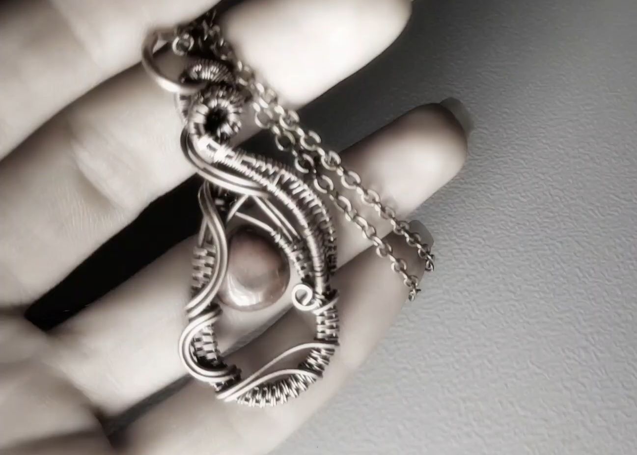 【kelly jones jewellery】包石吊坠 金属缠绕绕线制作教程157