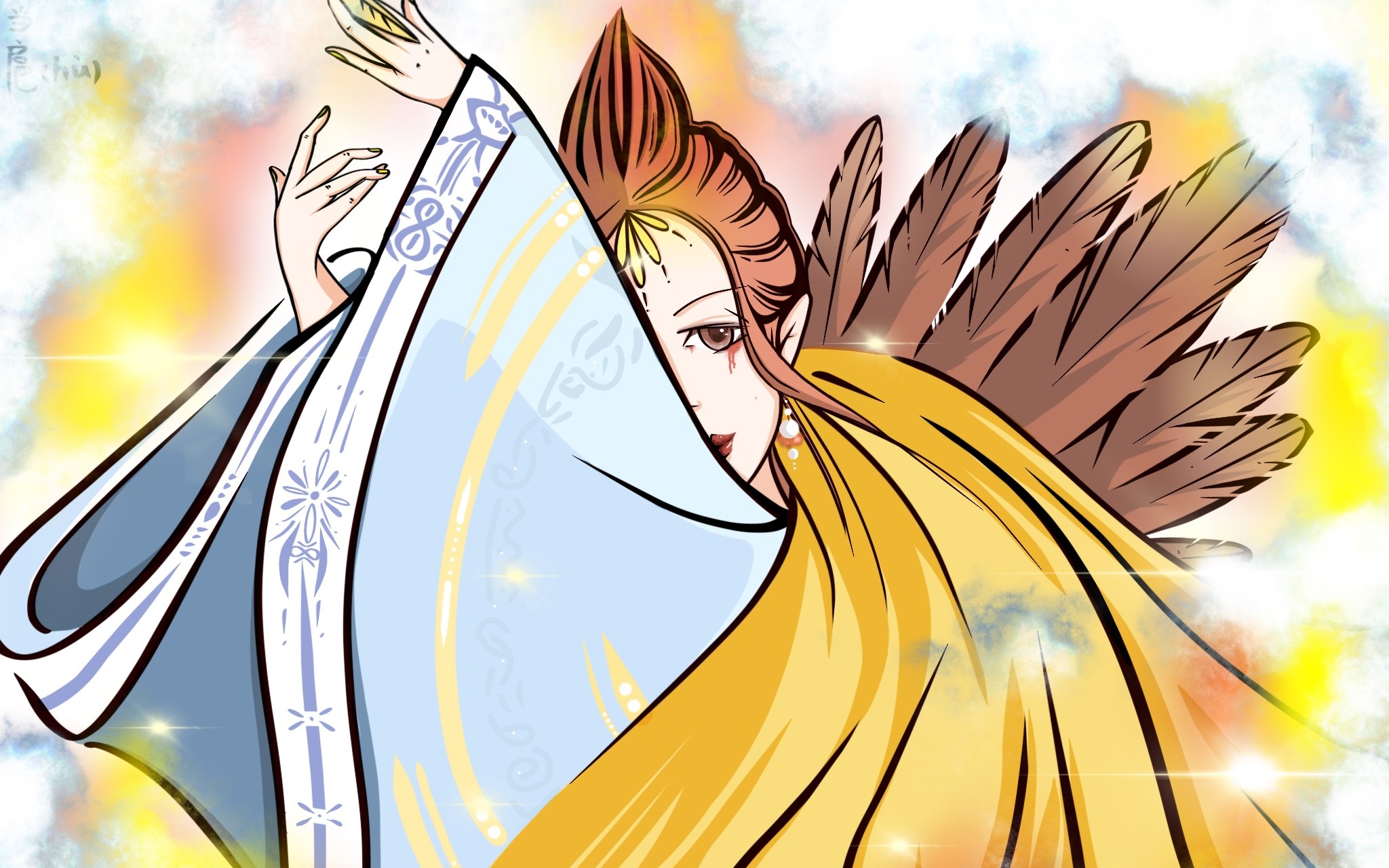 《山海经》西山经--当扈(hù)/procreate_哔哩哔哩 (゜-゜)つロ 干杯