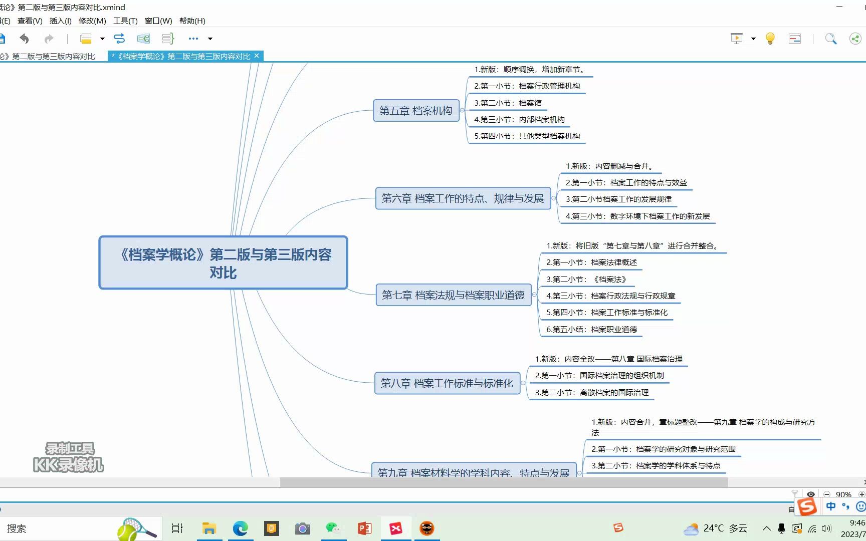 档案学概论 第二版与第三版章节标题差异对比哔哩哔哩bilibili