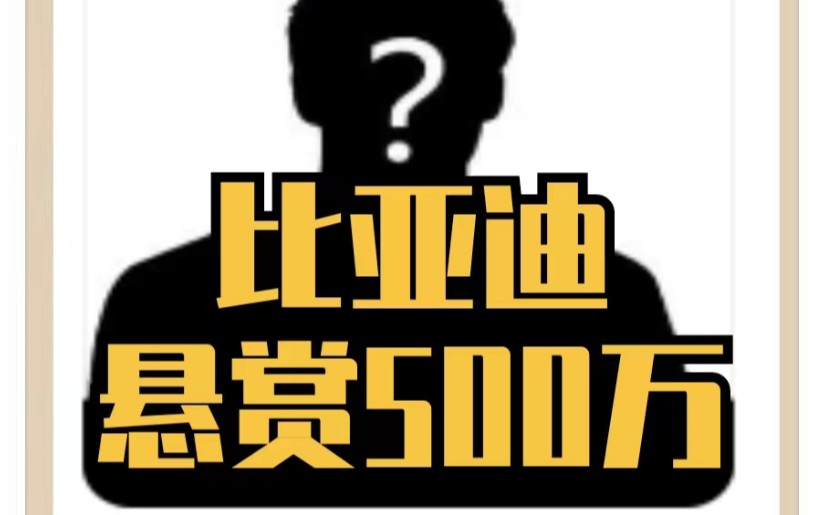 比亚迪悬赏500万!欲策反抹黑媒体,有认识姚十八的吗?提供线索可以领钱,大家感觉这次的事,谁的问题?哔哩哔哩bilibili