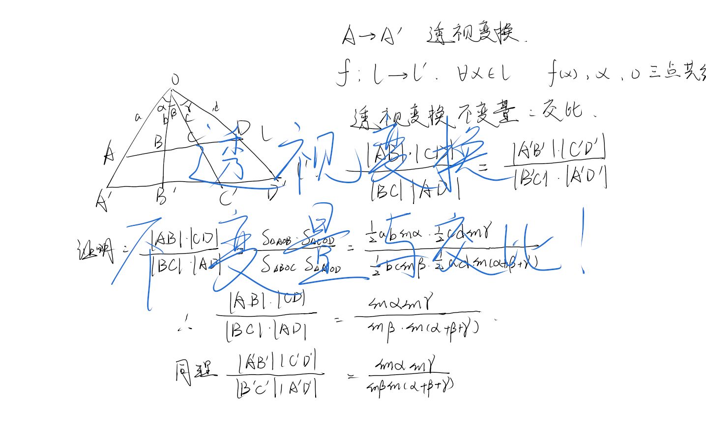 交比与透视变换中的不变量!哔哩哔哩bilibili