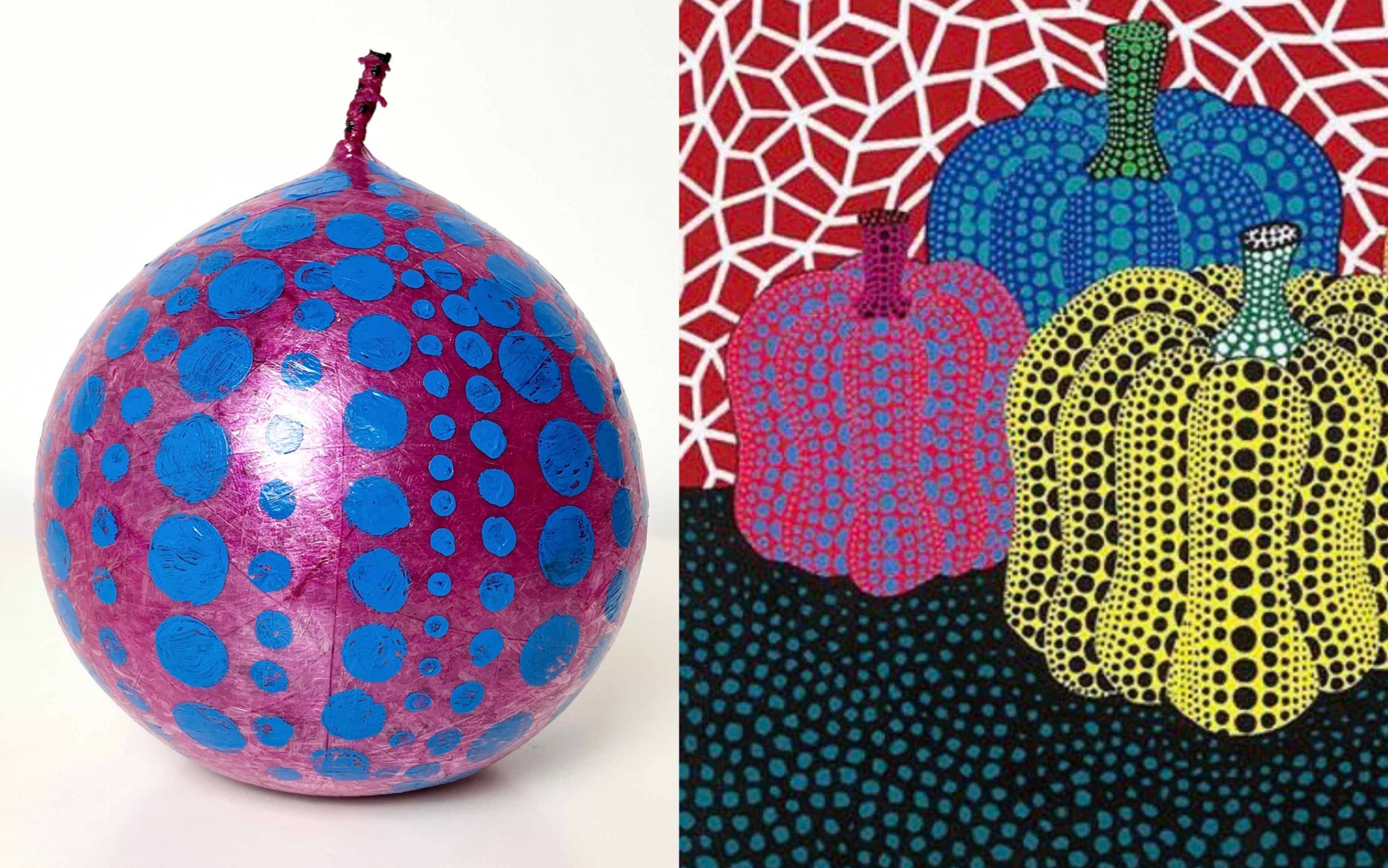 草间弥生波点系列喷射球——竟是个喷泉!