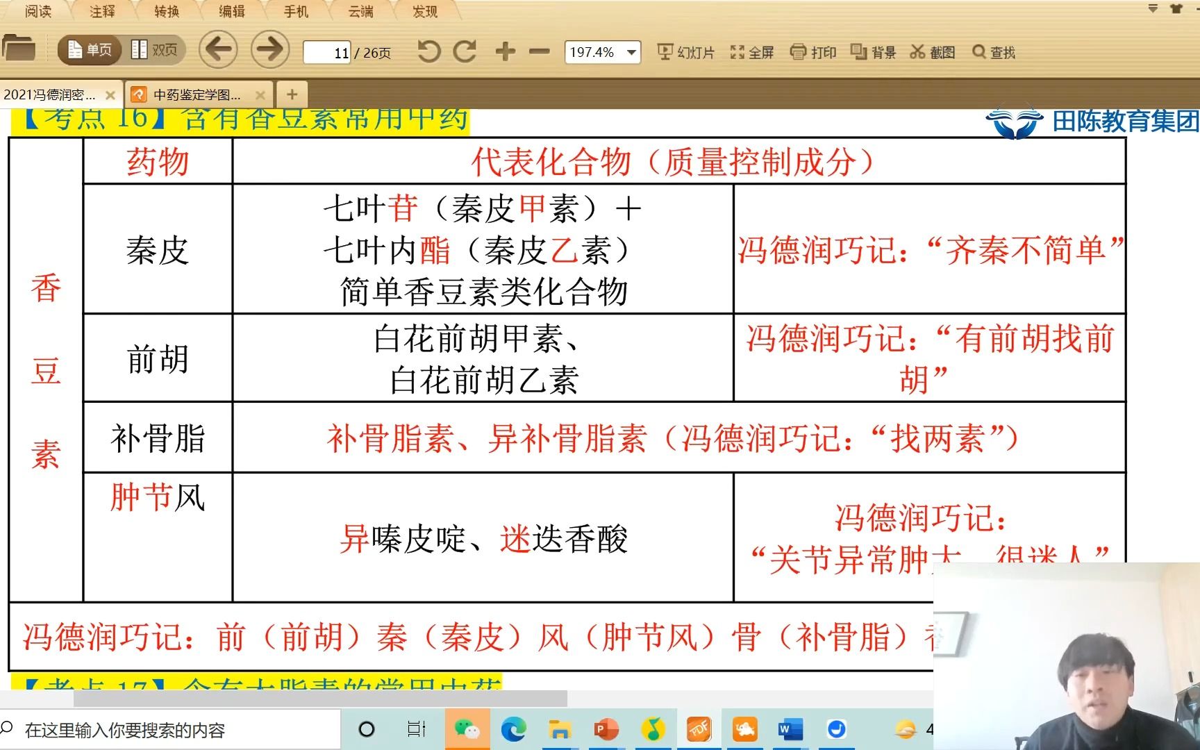 2022执业中药师 网络直播大讲堂 中药学专业知识一 田陈教育 冯德润哔哩哔哩bilibili