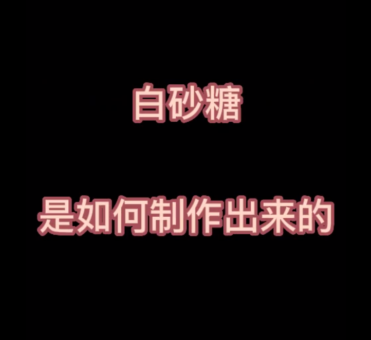 白砂糖是如何制作出来的哔哩哔哩bilibili