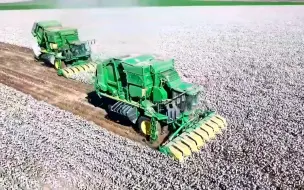 Download Video: ［农机鉴赏］约翰迪尔（John Deere）CS690采棉机联合采收作业（美国德克萨斯州）