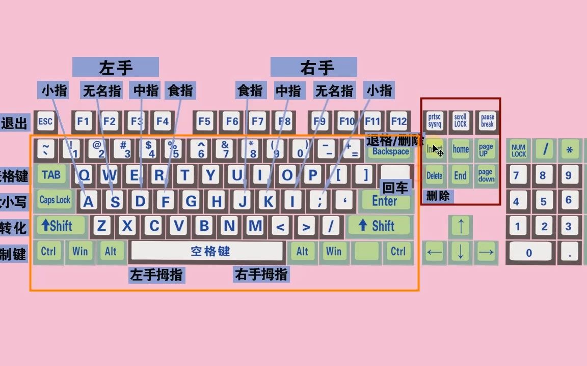 電腦初學者認識鍵盤和鍵盤正確打字方法