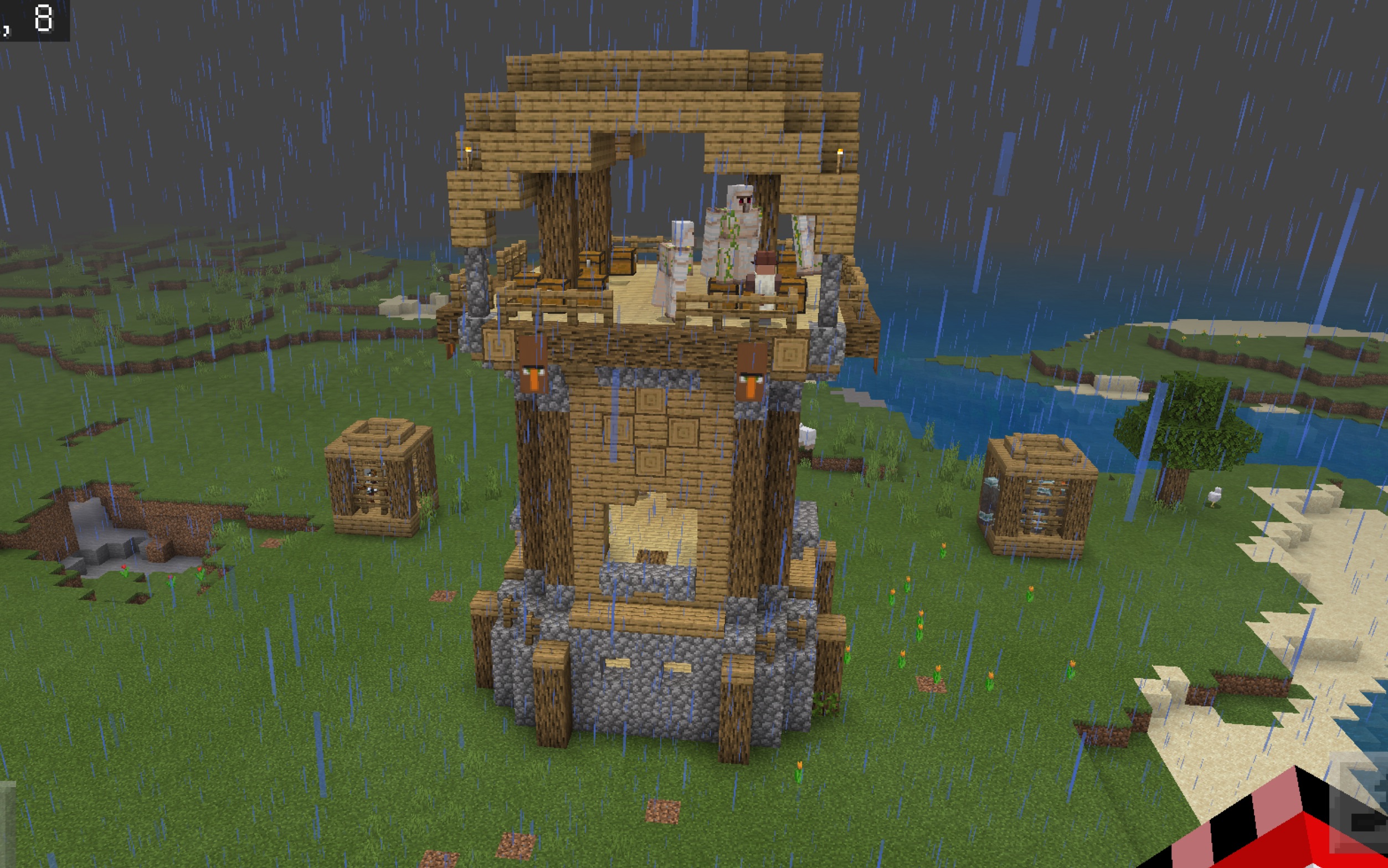 网易mc30粉福利你见过掠夺者哨塔但你绝对没有见过村民哨塔