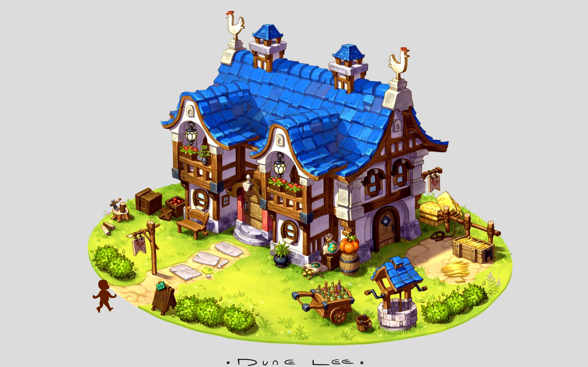 maya场景建模,零基础入门小房子模型制作_哔哩哔哩_bilibili