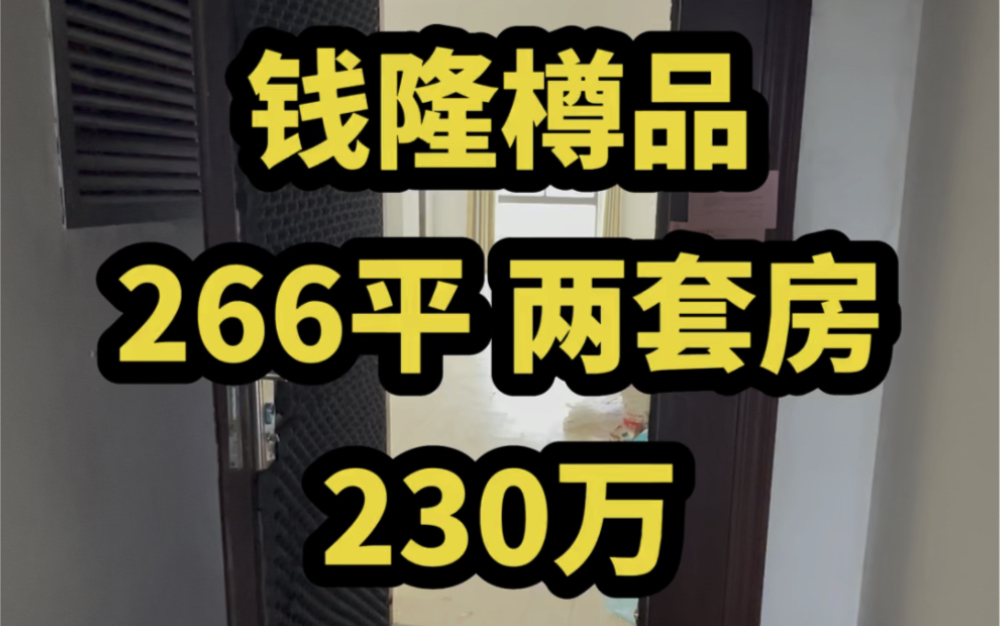 钱隆樽品【266平 230万】买一送一 两套房 电梯复式…#长沙二手房哔哩哔哩bilibili