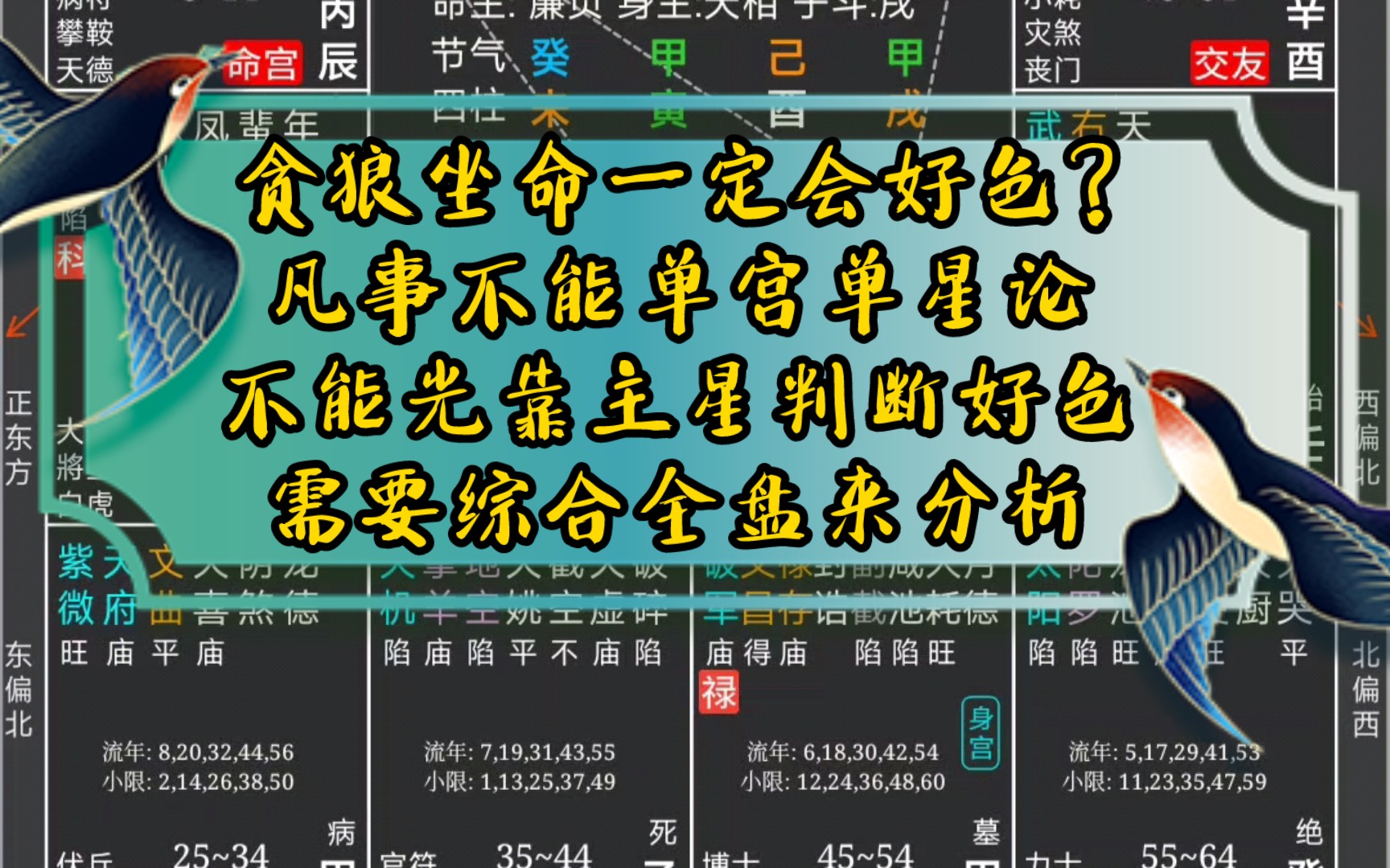 贪狼坐命一定会好色?凡事不能单宫单星论不能光靠主星判断好色需要综合全盘来分析此视频仅供娱乐切勿当真哔哩哔哩bilibili