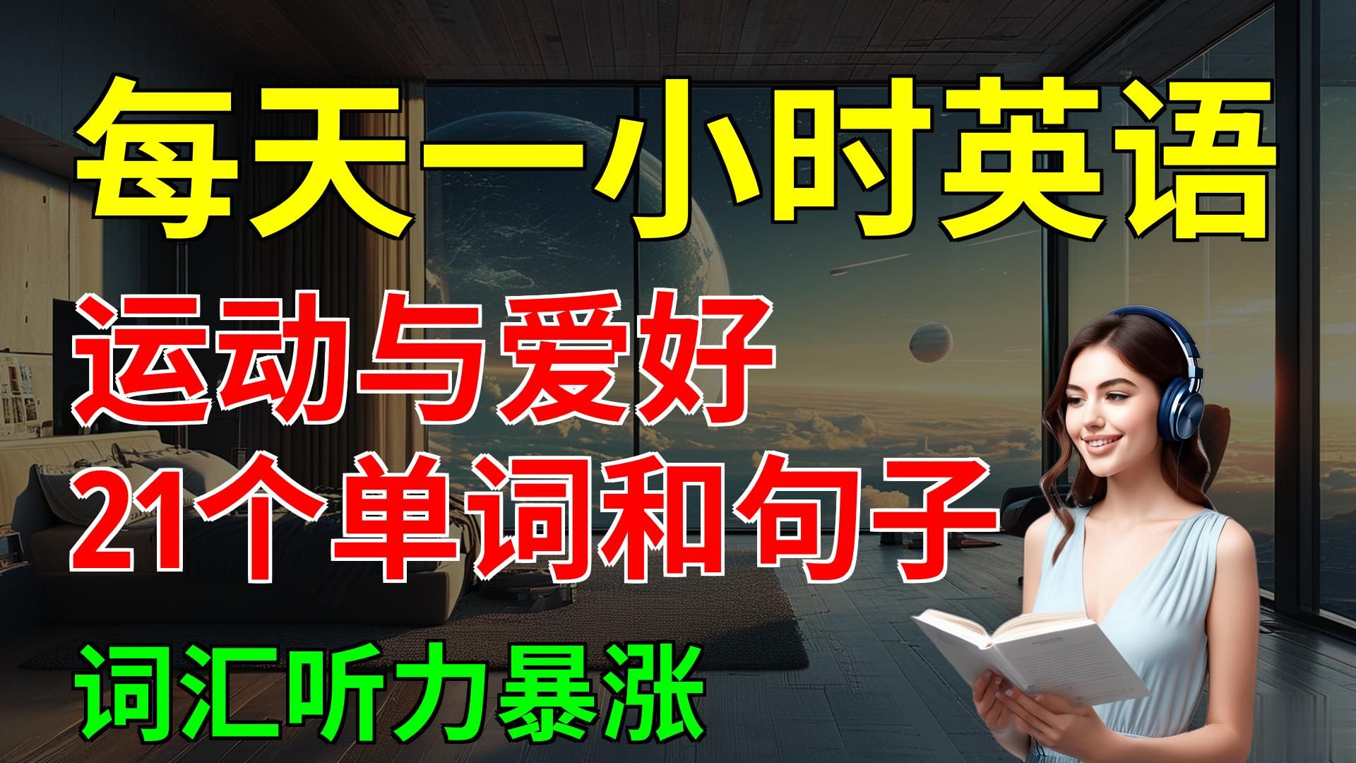 初学者最简单的, 运动与爱好, 21个单词和句子, 词汇听力暴涨|零基础英语|英文听力练习|【嗨学英语】哔哩哔哩bilibili