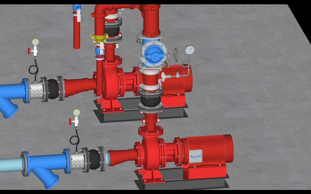 11消防水泵出水管3d模型
