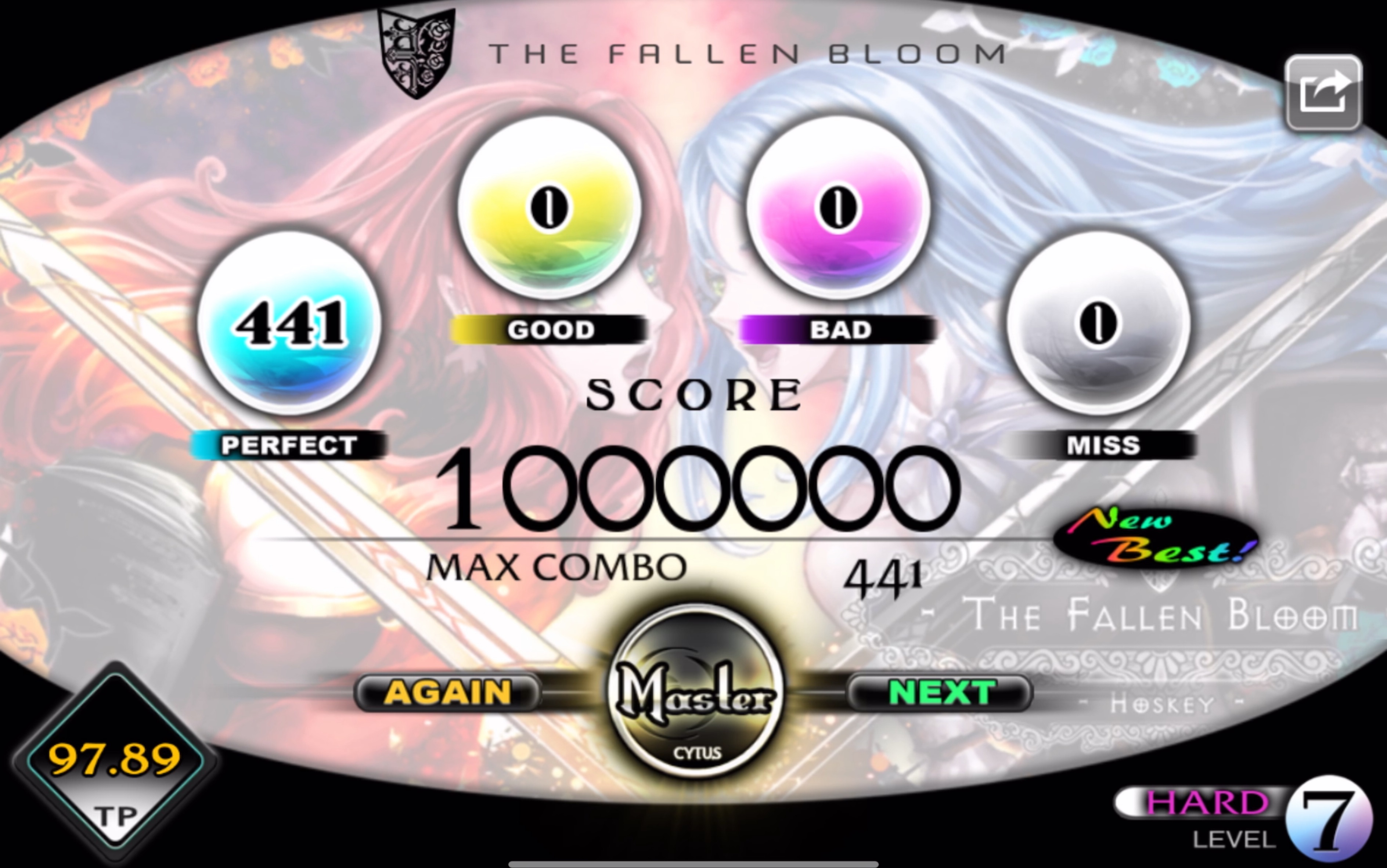 [图]【Cytus】THE FALLEN BLOOM , [HARD7] , TP97.89