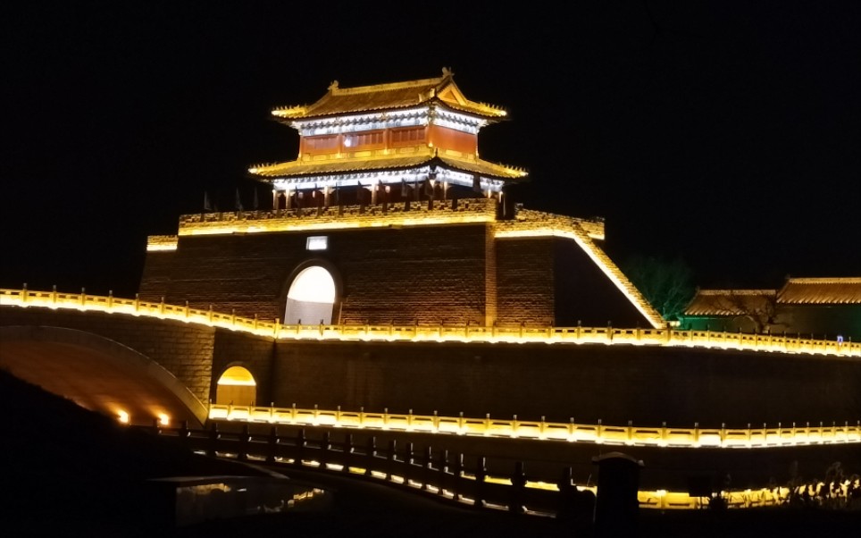 无棣古城 冬日夜景_哔哩哔哩_bilibili