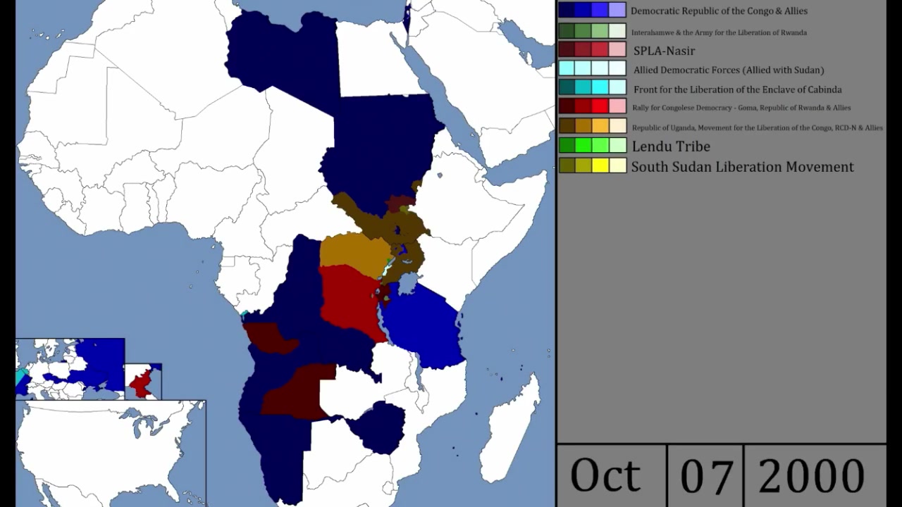 【历史地图】第二次刚果战争每天战线变化哔哩哔哩bilibili