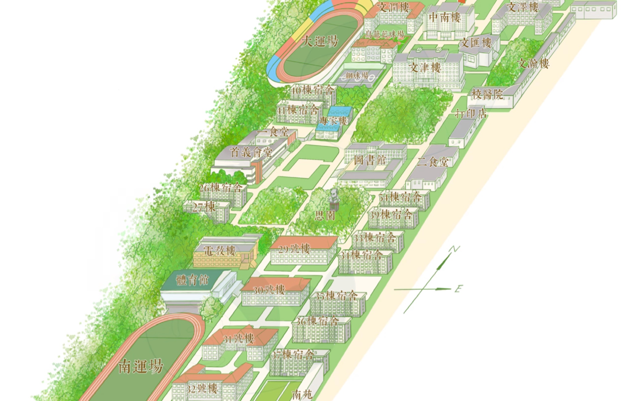 中南财经政法大学首义校区卡通地图绘制哔哩哔哩bilibili