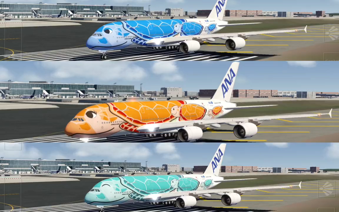 活动  模拟飞行2022:ana全日空a380大海龟涂装飞机