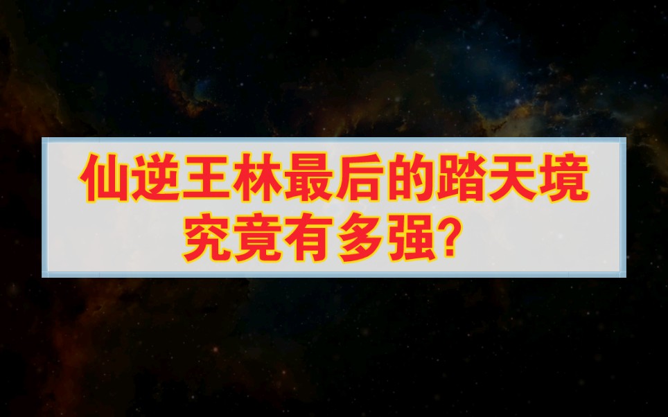 仙逆王林最后的踏天境究竟有多强?哔哩哔哩bilibili