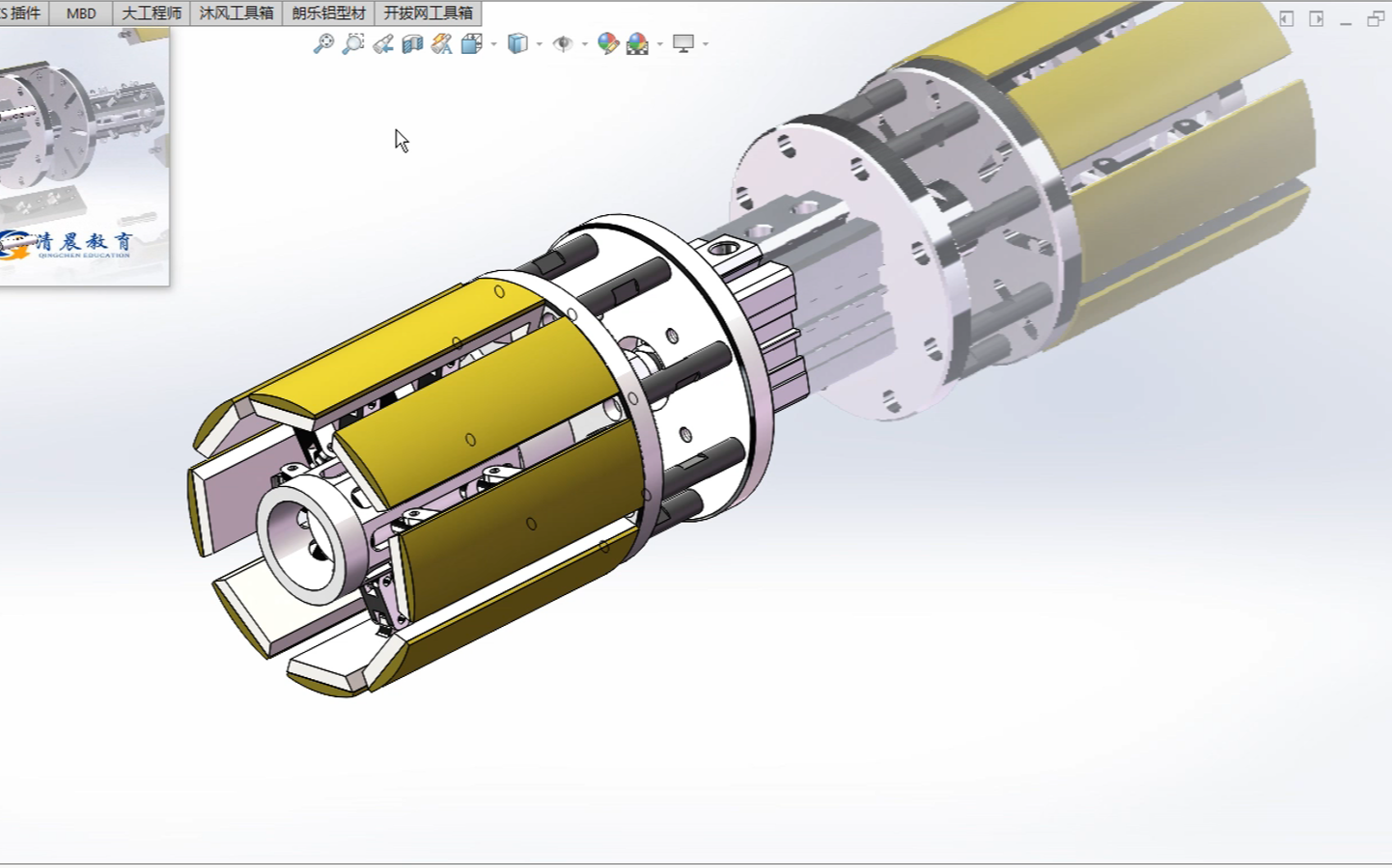solidworks涨紧机构零件建模,装配,仿真动画制作全过程!