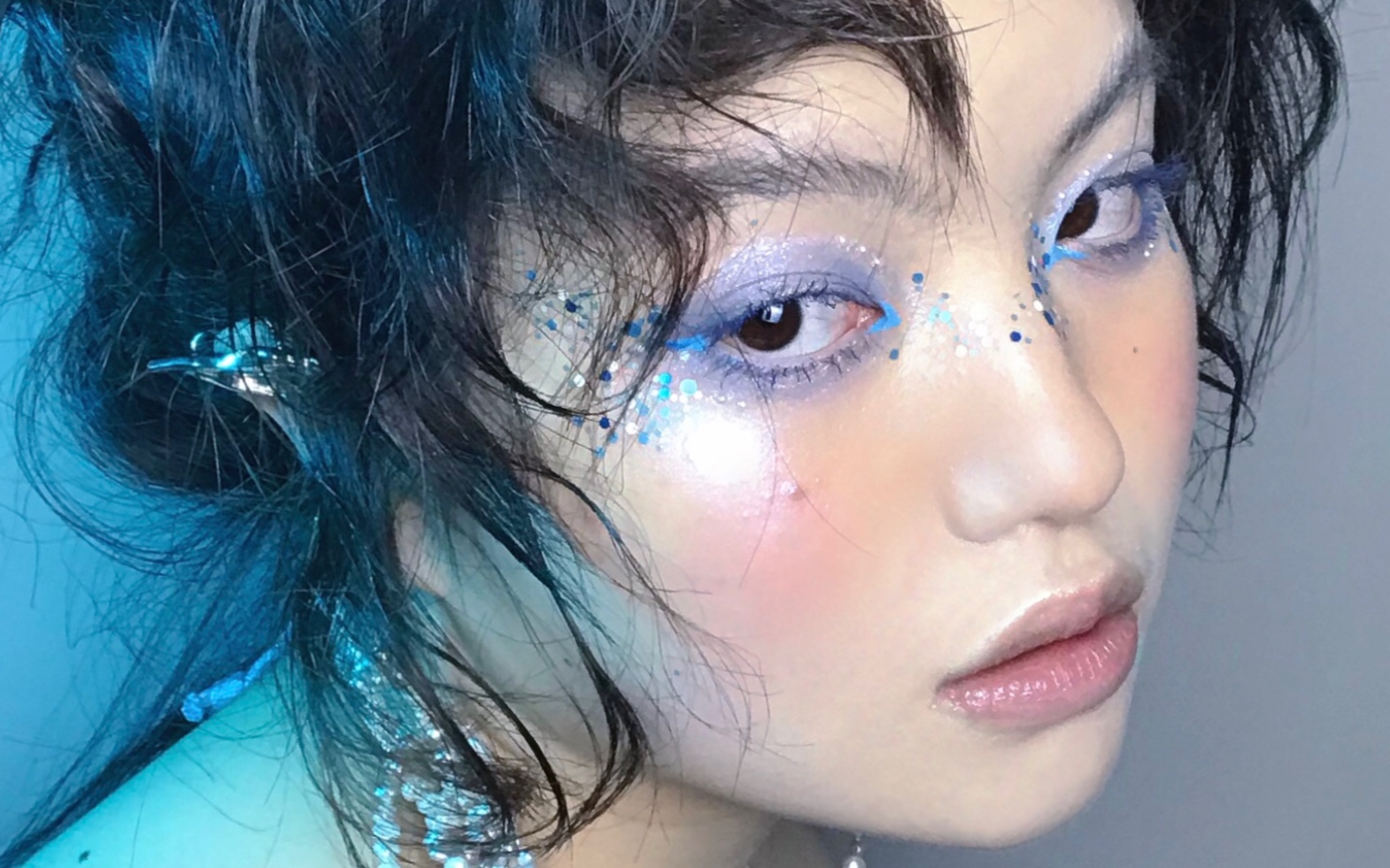 【歌雅geya】水生系海洋感妆容教程|蓝波洋洋篇_哔哩哔哩_bilibili