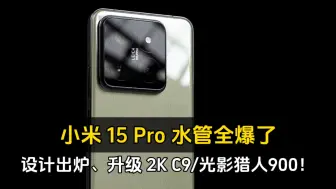 下载视频: 小米 15 Pro 水管全爆了、设计出炉、升级 2K C9/光影猎人900！