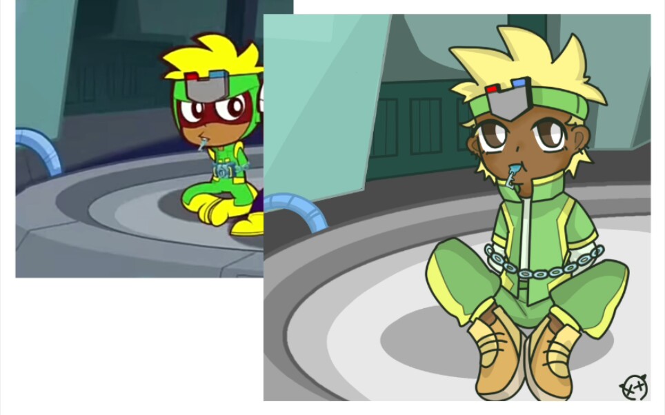 开心超人联盟绘画过程来画一只捆绑二花