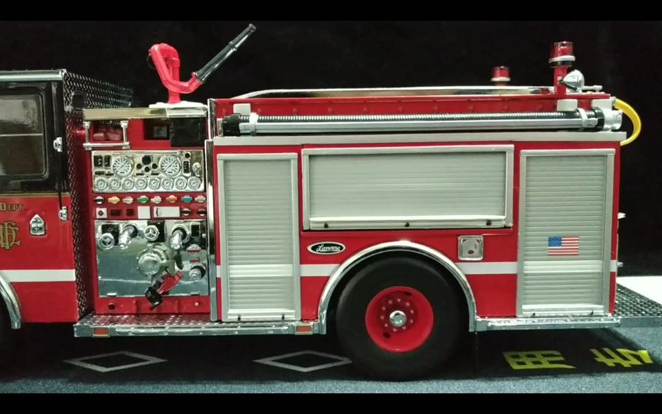 芝加哥102号 合金消防车 1/32 模型 关联tlv dcp twh wsi 肯沃斯