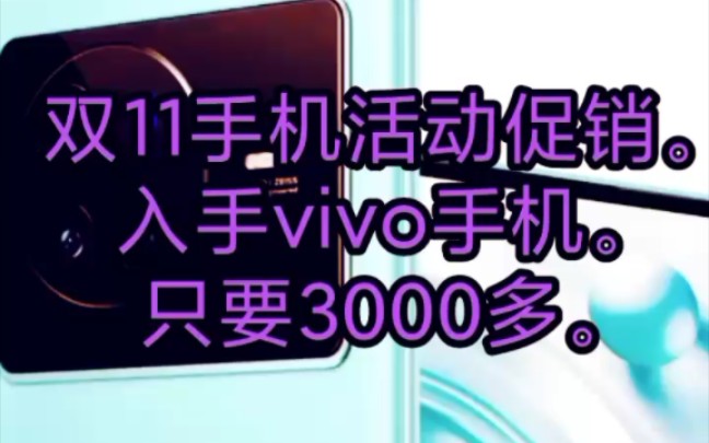 双11手机降价,vivo手机只要3000多,兄弟们冲冲冲哔哩哔哩bilibili