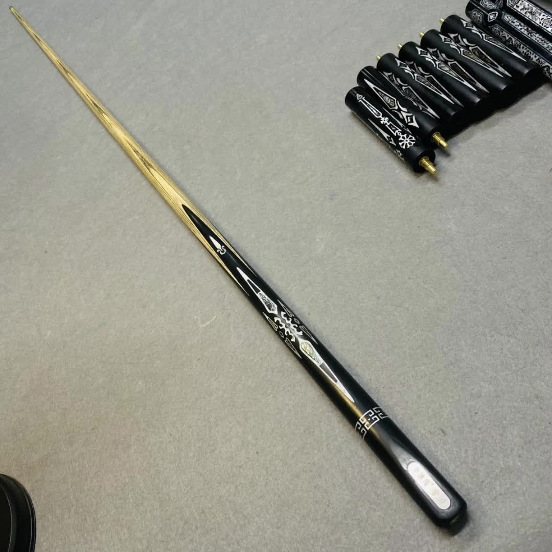 【106元券】奇侠客机雕剑纹手工台球杆专业专用中式加重全套正品一体