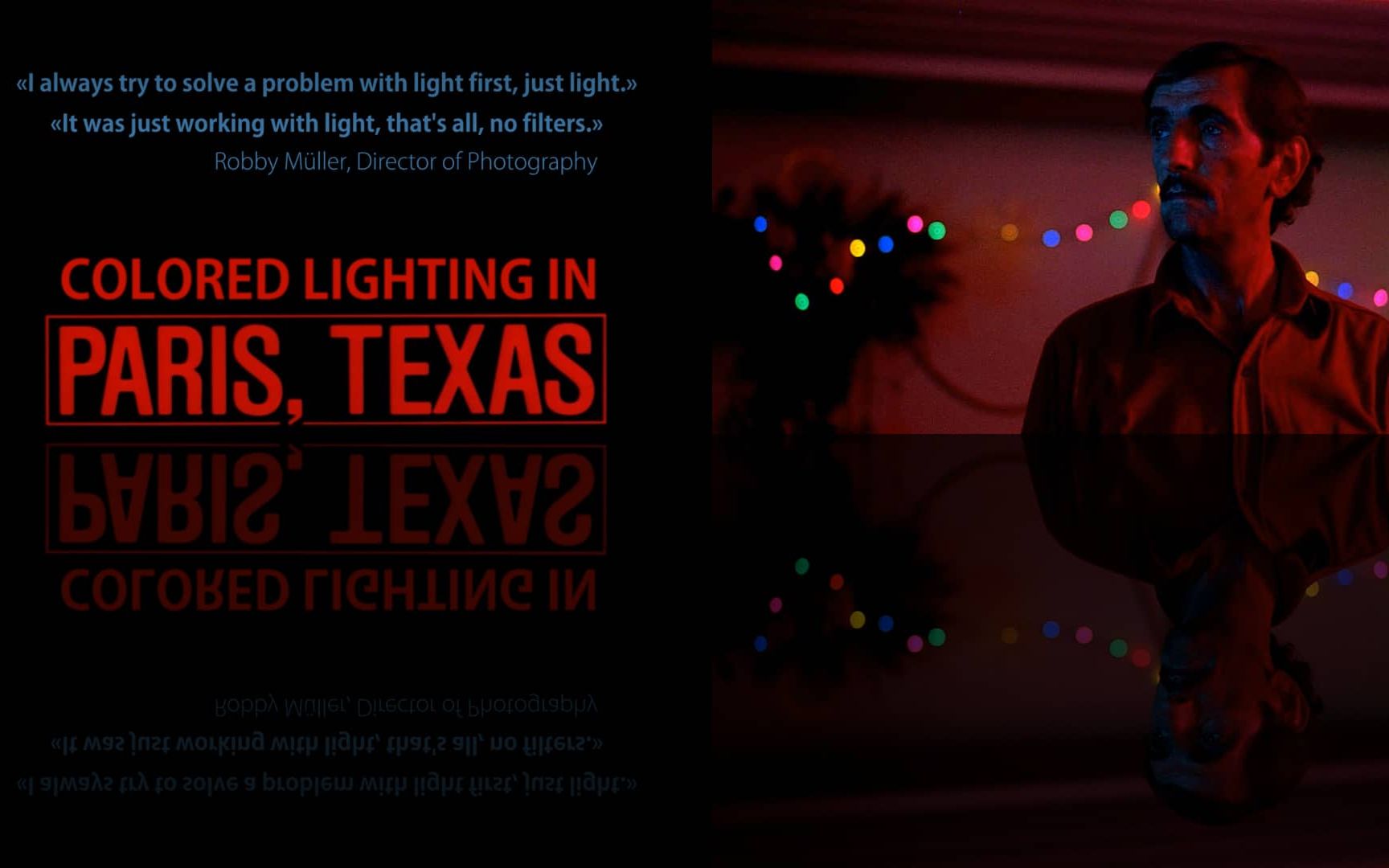 [图]#短瞬#【标题】【《德州，巴黎》——为光着色 \ Colored Lighting in PARIS, TEXAS】