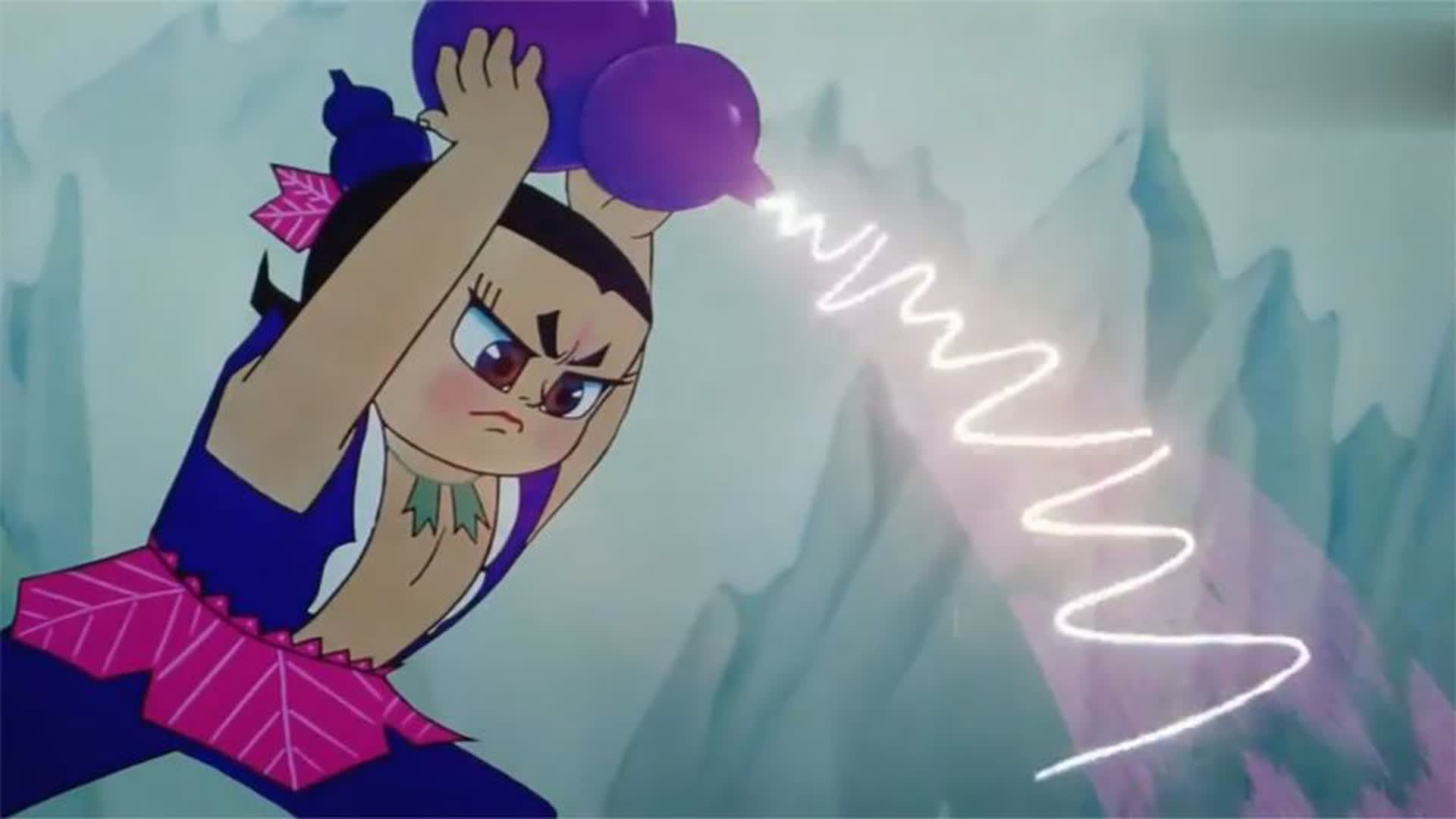 葫芦兄弟:七个葫芦娃自由了,都来抓蛇精,蛇精无处可逃了