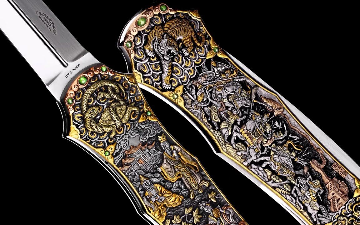 overeynder 雕刻折刀 古老中国