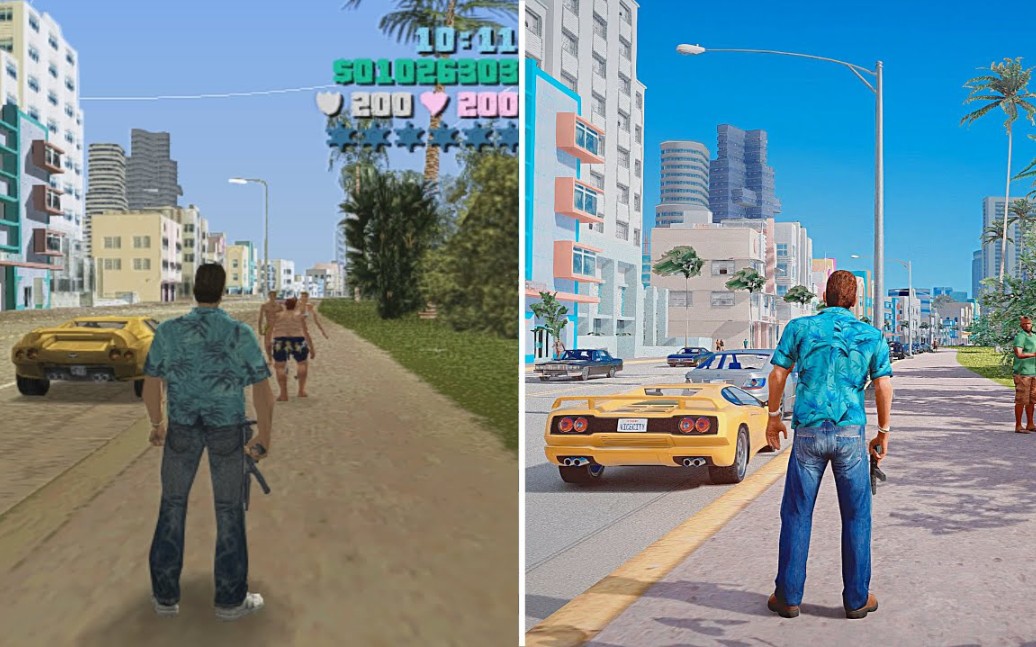 [图]GTA罪恶都市 2002年版vs2020高清重制版