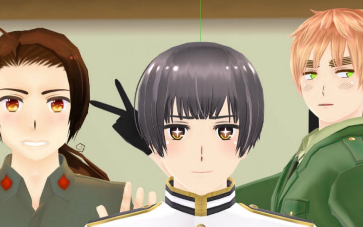 【aph/mmd】老王 宅菊 眉毛的everybody