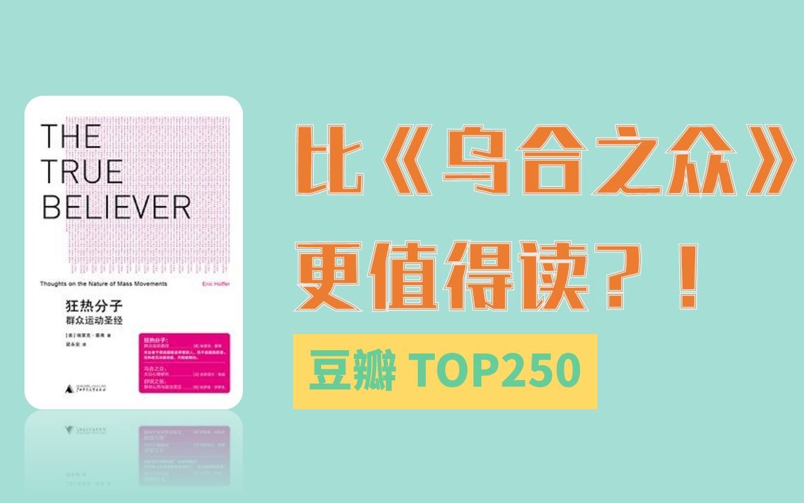 怎样的人会变成“乌合之众”?社科经典《狂热分子》哔哩哔哩bilibili