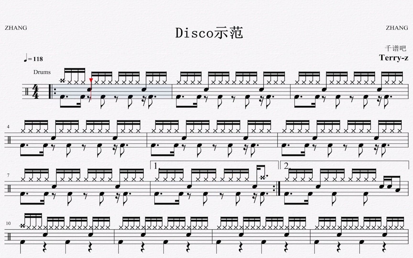 245.动态鼓谱 disco示范 动静态鼓谱