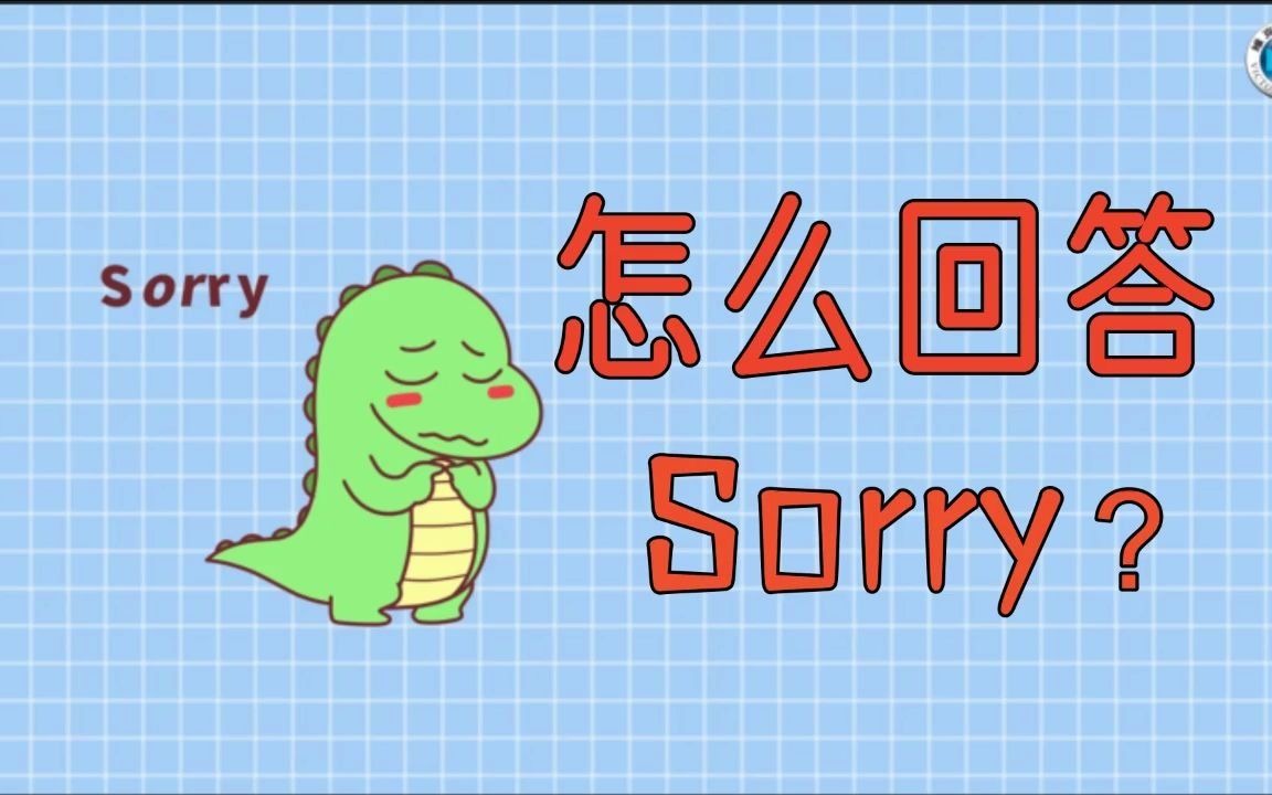 怎么用英语回答Sorry哔哩哔哩bilibili