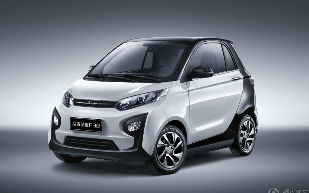 smart外形特斯拉内饰试驾众泰芝麻e30