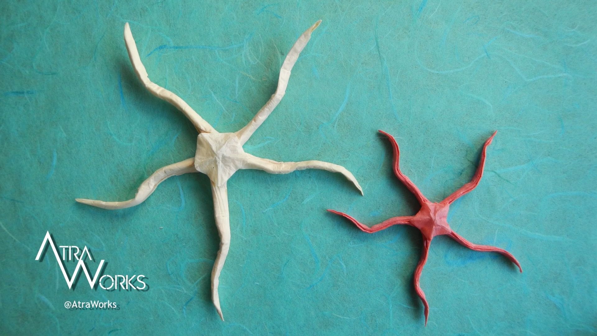 海星 折纸教程 origami brittle star