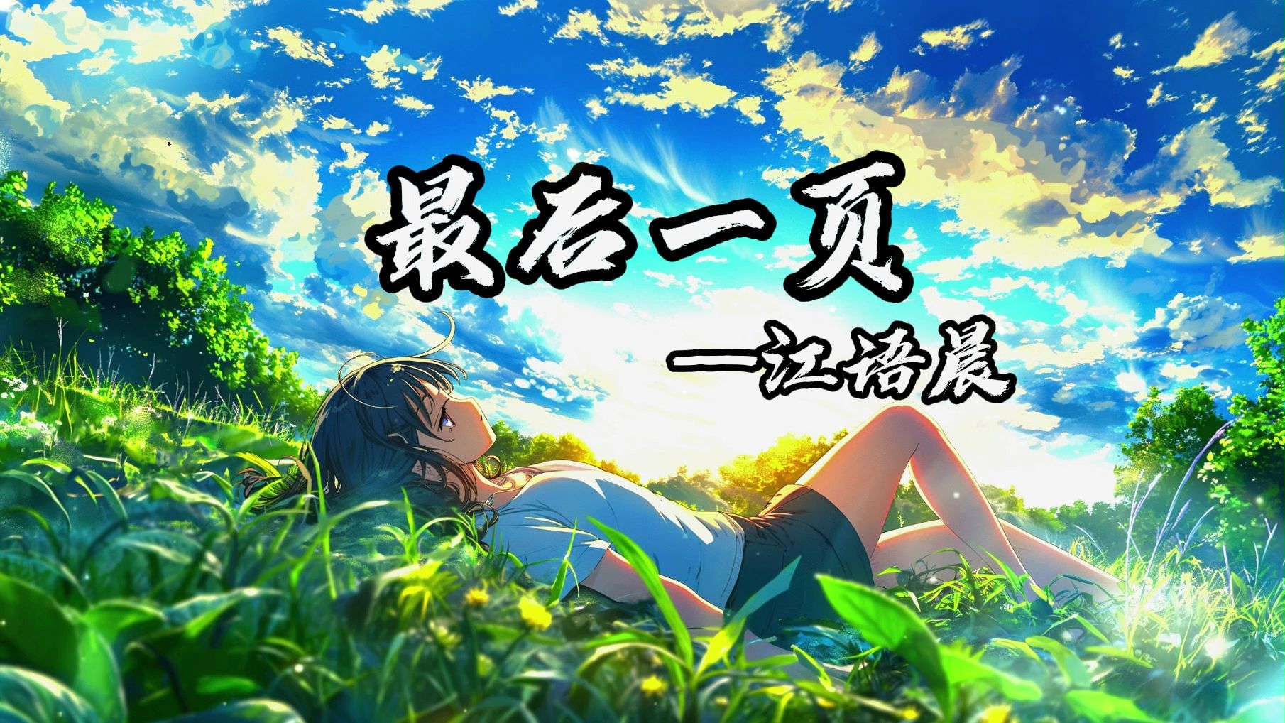 《最后一页》——江语晨 | "如果这是最后的一页 在你离开之前 能否让