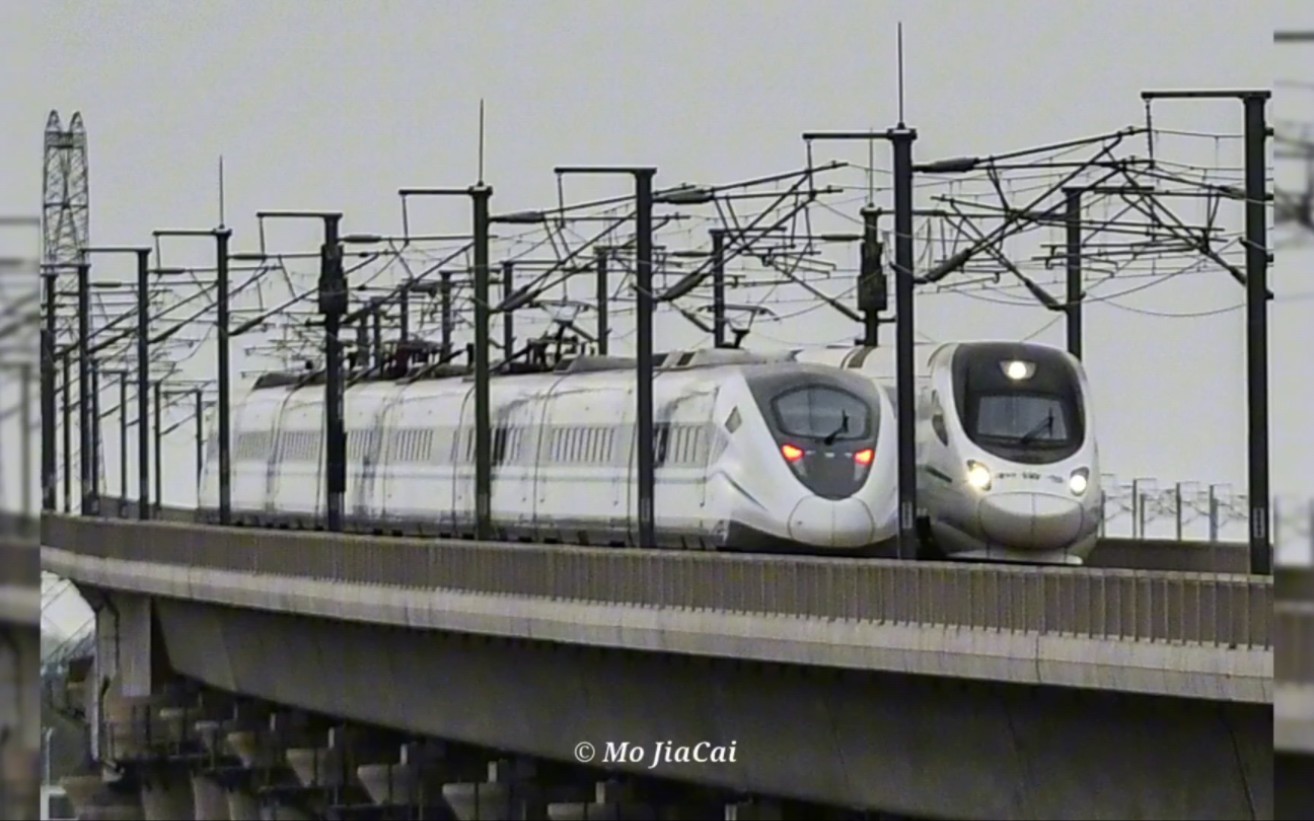 【cr摄影】大西客专crh2g与crh5a的交汇瞬间